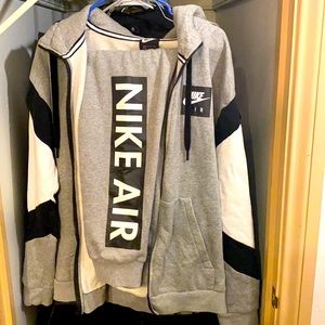 Nike Grey/Black/White Matching SweatSuit